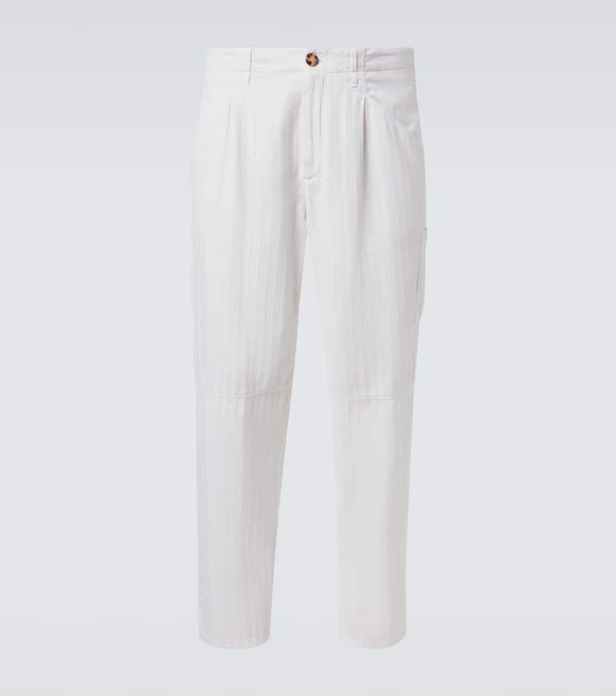 Cotton straight pants