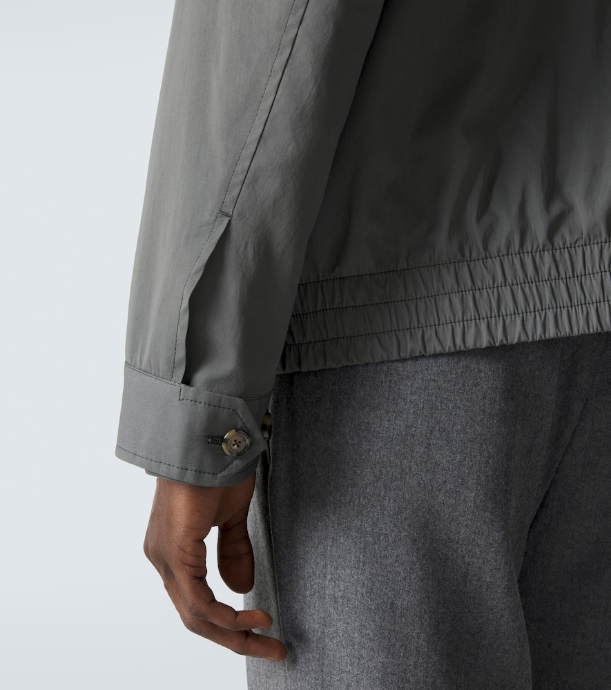 Cotton and silk blouson jacket