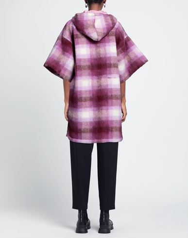 Woman Coat Purple Size 6 Wool, Polyester