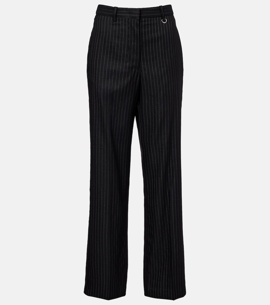 Noanda pinstriped wool-blend straight pants
