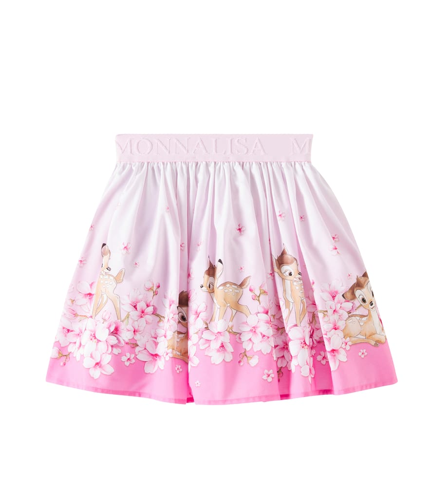 Monnalisa x Disney printed cotton poplin skirt