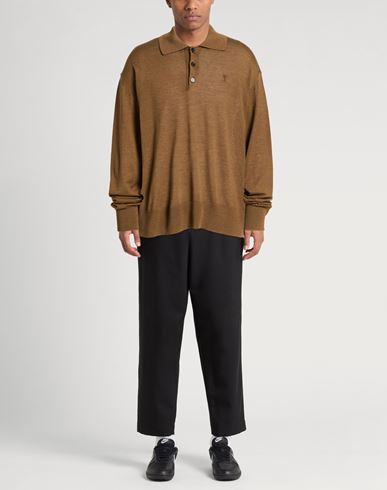 Man Sweater Light brown Size XL Virgin Wool, Silk