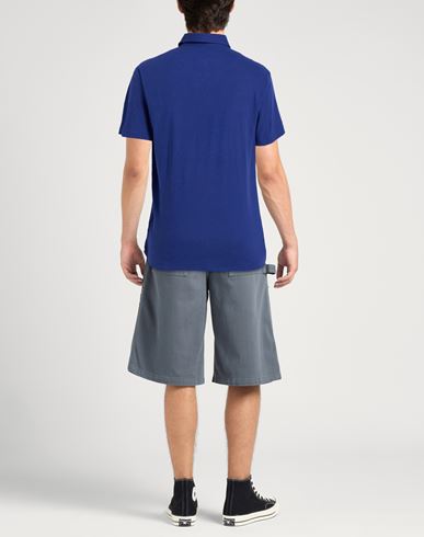Man Polo shirt Navy Size S Linen, Cotton