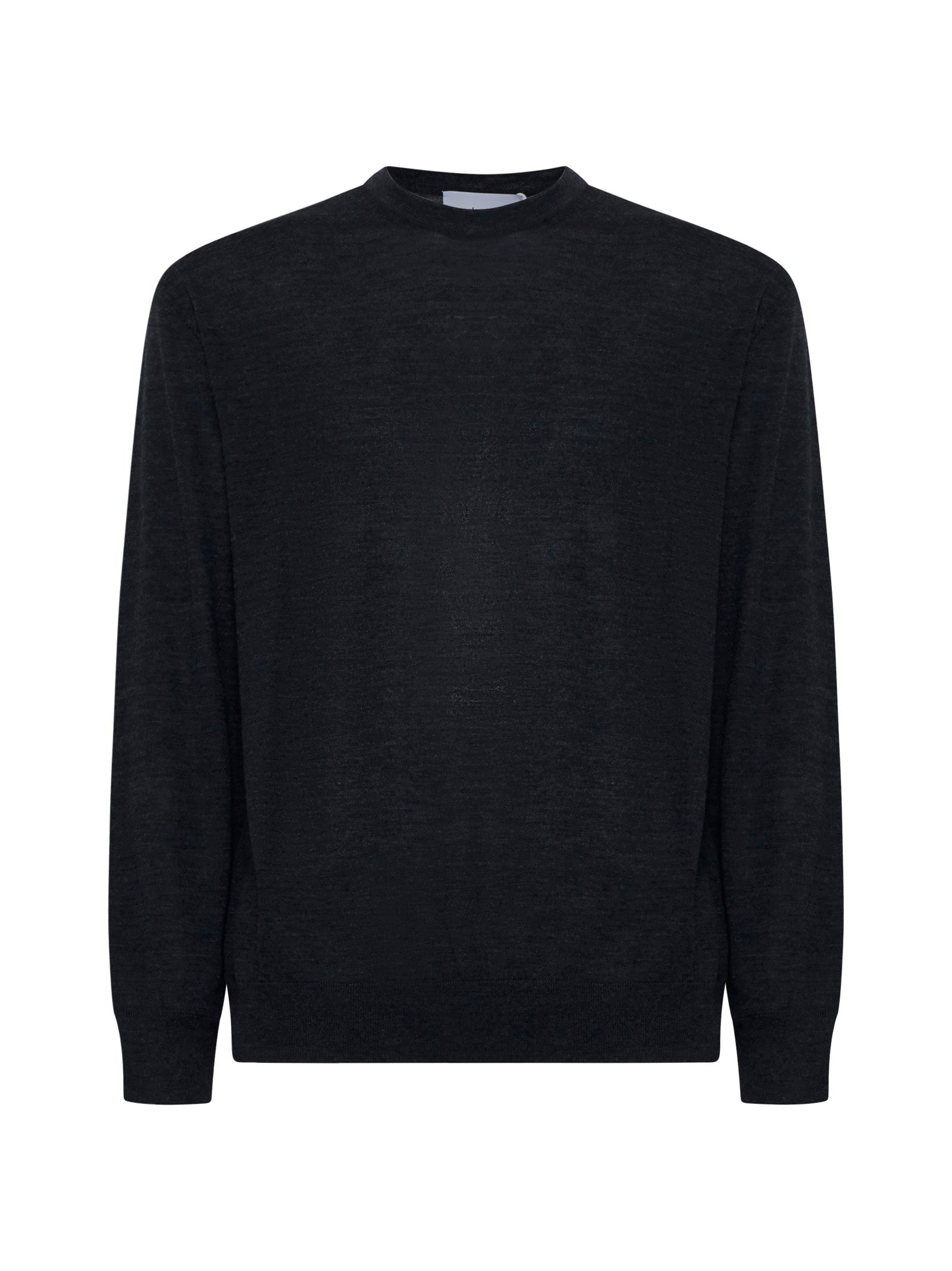Virgin Wool Crewneck Sweater — Black