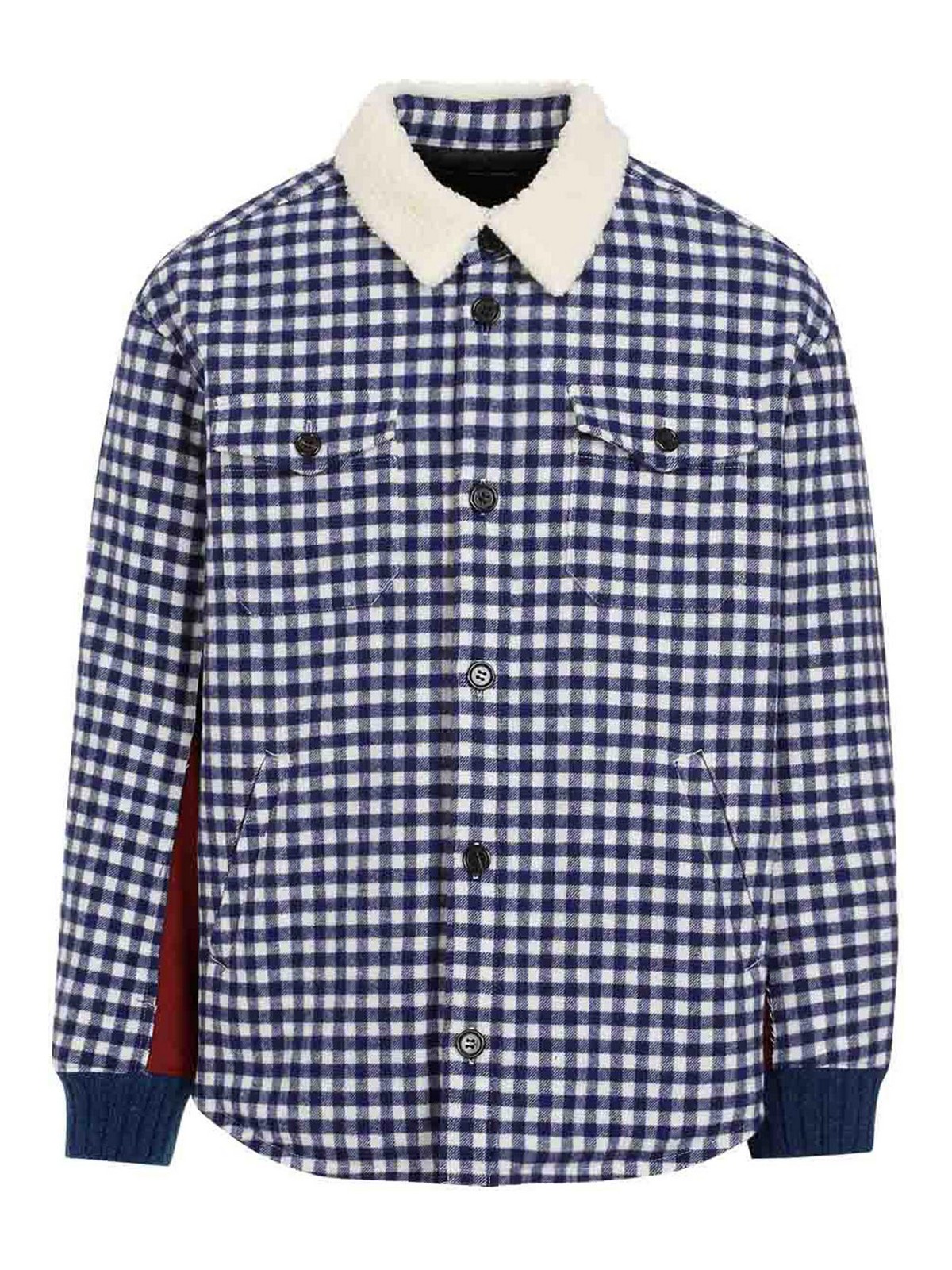Navy Blue Wool-blend Bomber Jacket