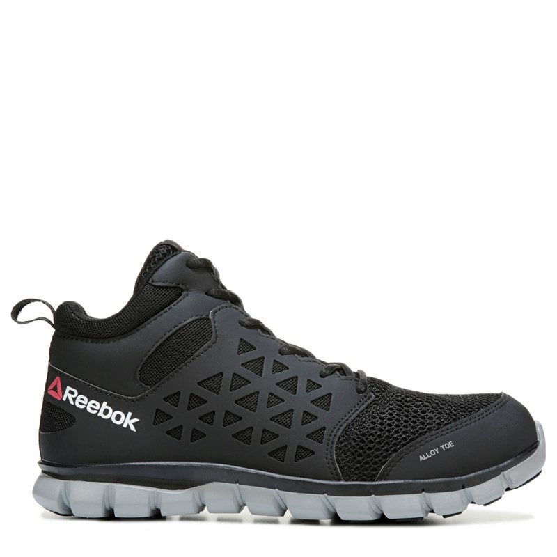 Men's Sublite Cushion Alloy Toe Work Boots (Black Mesh)