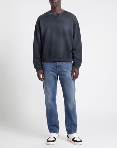 Man Sweatshirt Black Size S Cotton