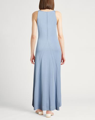 Woman Maxi dress Slate blue Size L Cotton, Viscose