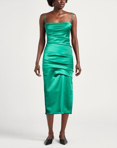 Woman Midi dress Green Size 8 Polyamide, Elastane
