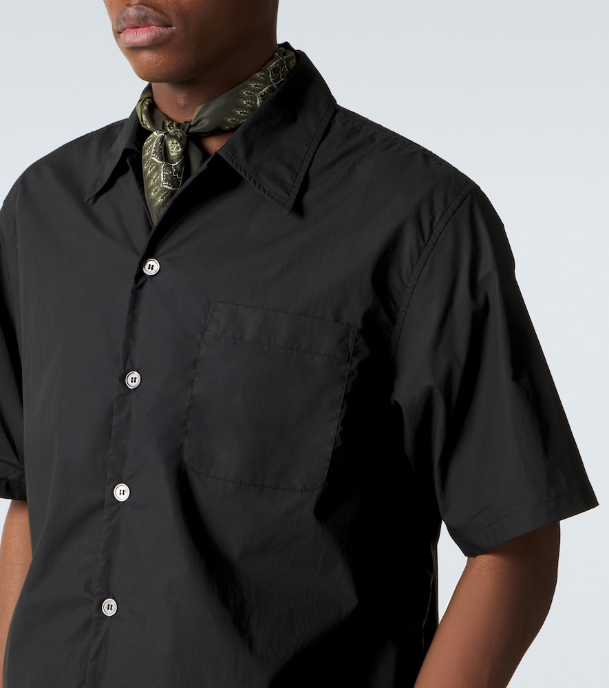 Embroidered cotton poplin shirt