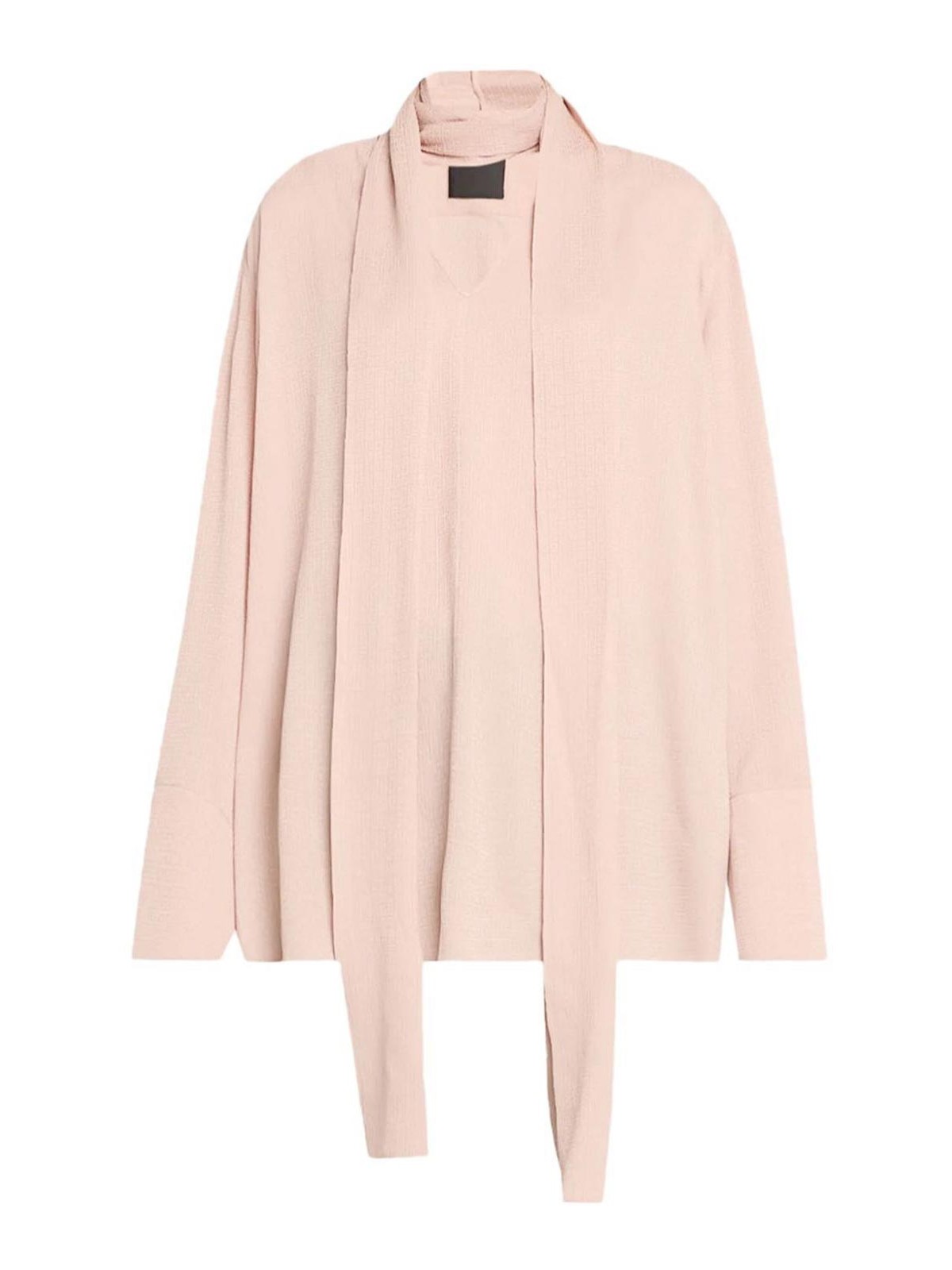 -Pussy Bow Blouse Camicie Beige-Donna