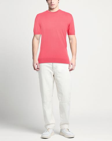 Man Sweater Coral Size M Cotton