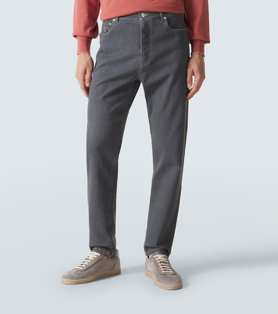 Logo straight jeans