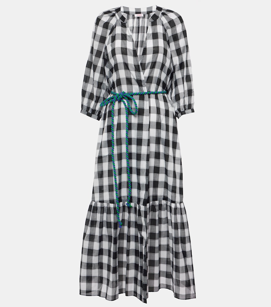 Chess printed cotton maxi dress
