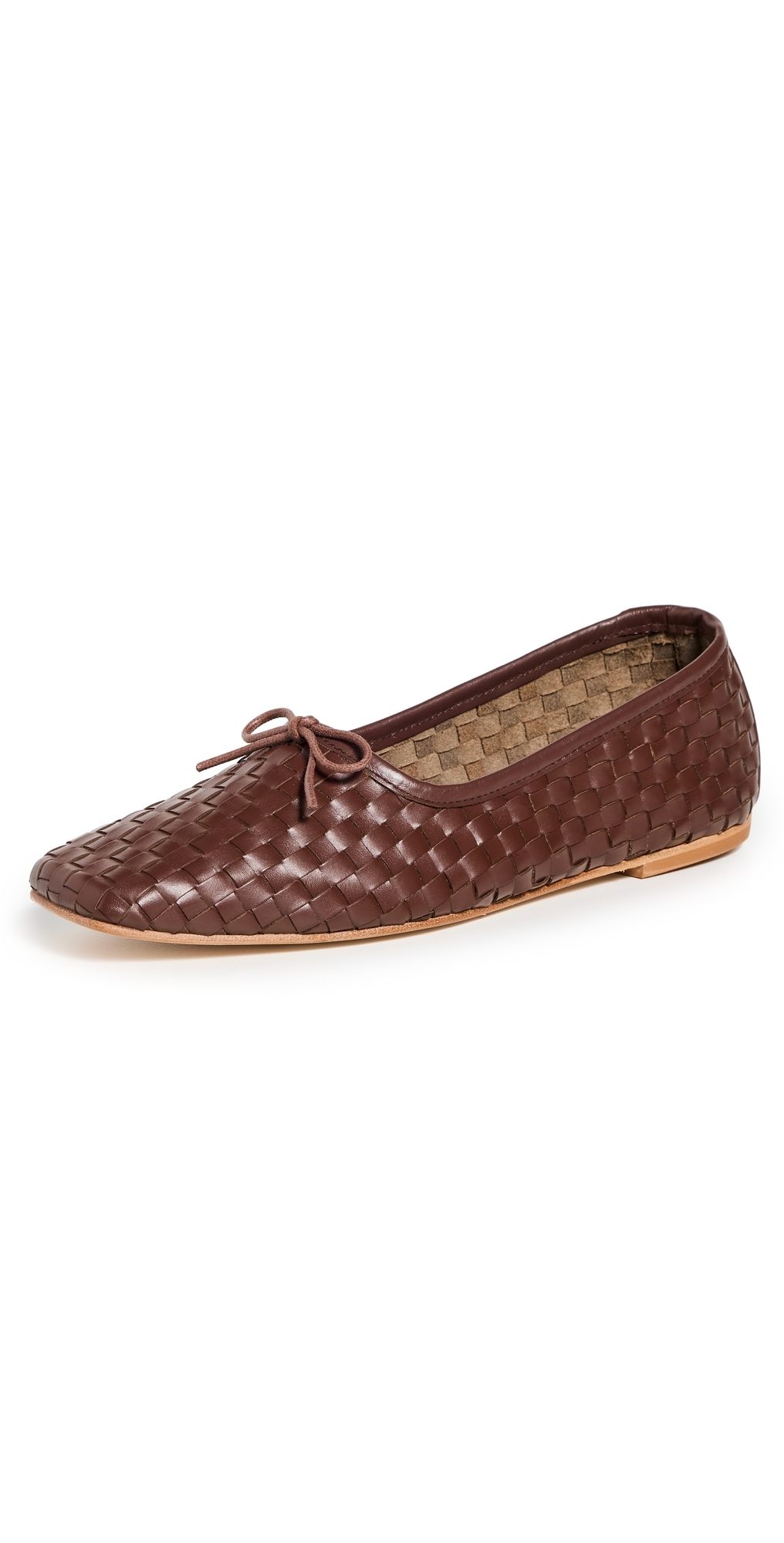 Jada Flats Umber Closed Woven Calf