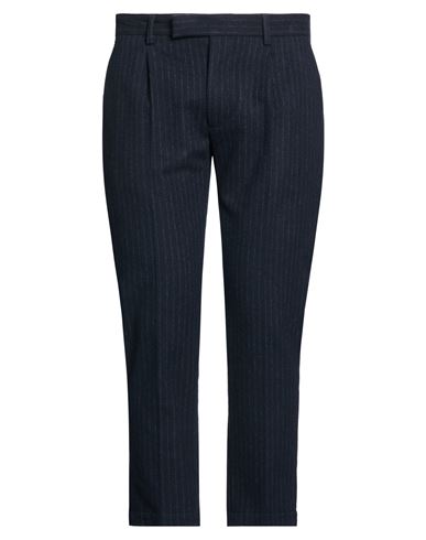 Man Pants Navy Size 34 Wool, Polyester