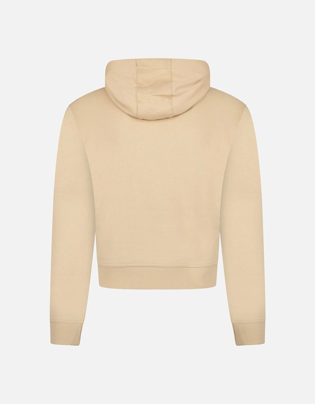 Women's Burberry 'Talley' Embroidery Logo Check Hooded Sweatshirt Beige - Crea