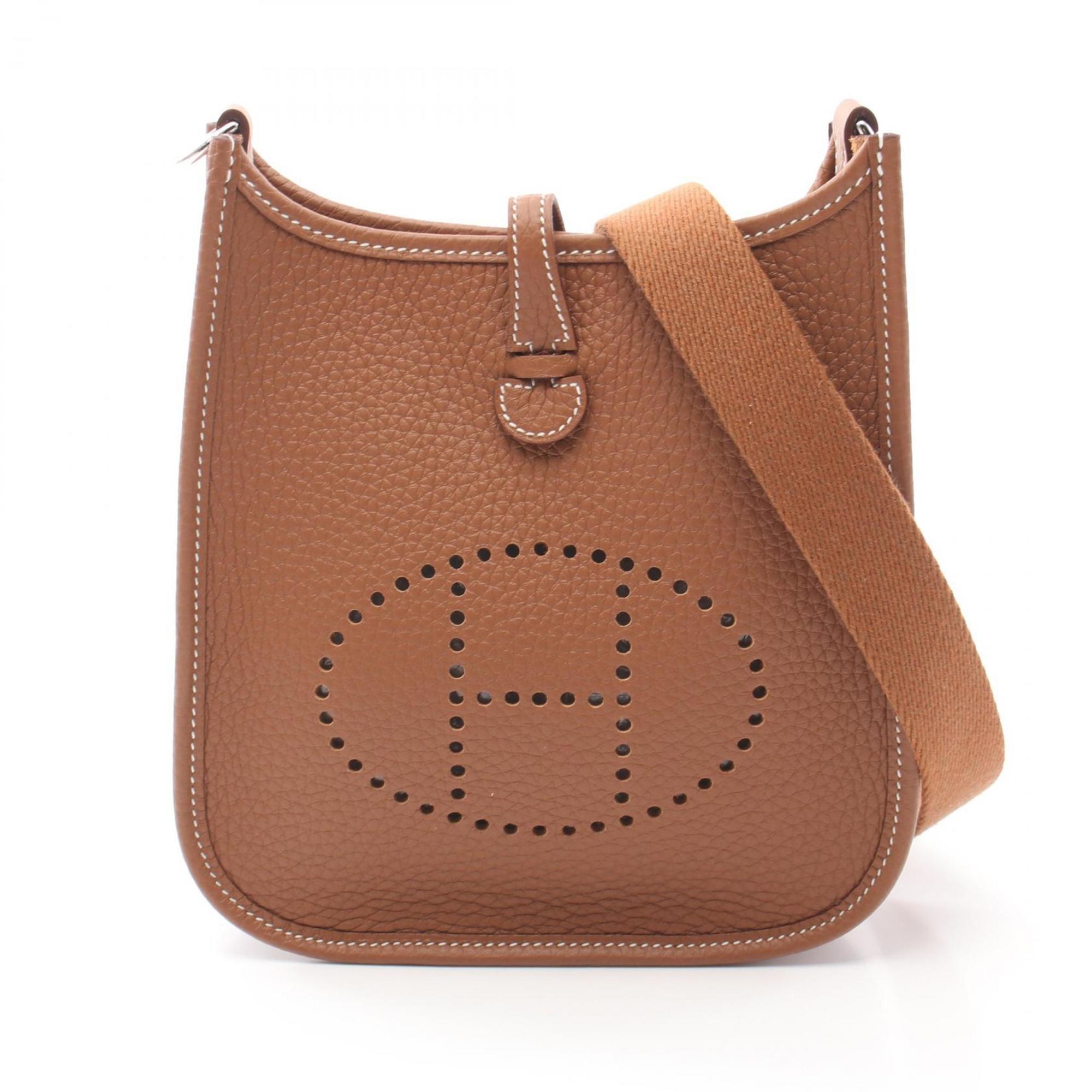 Hermes Brown Taurillon Clemence Leather Shoulder Bag (Pre-Owned)