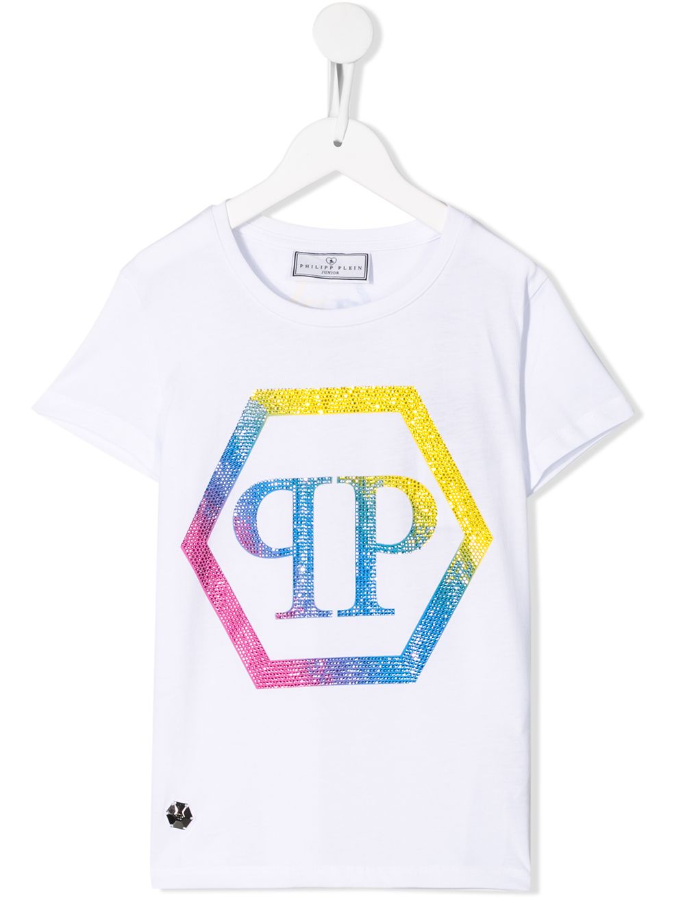 Crystal embellished T-shirt - White