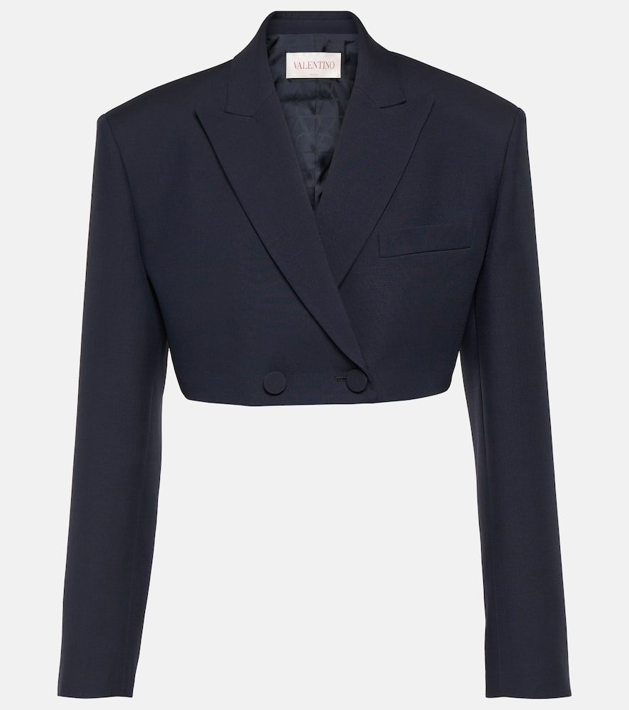 Giacca Crêpe Couture cropped blazer