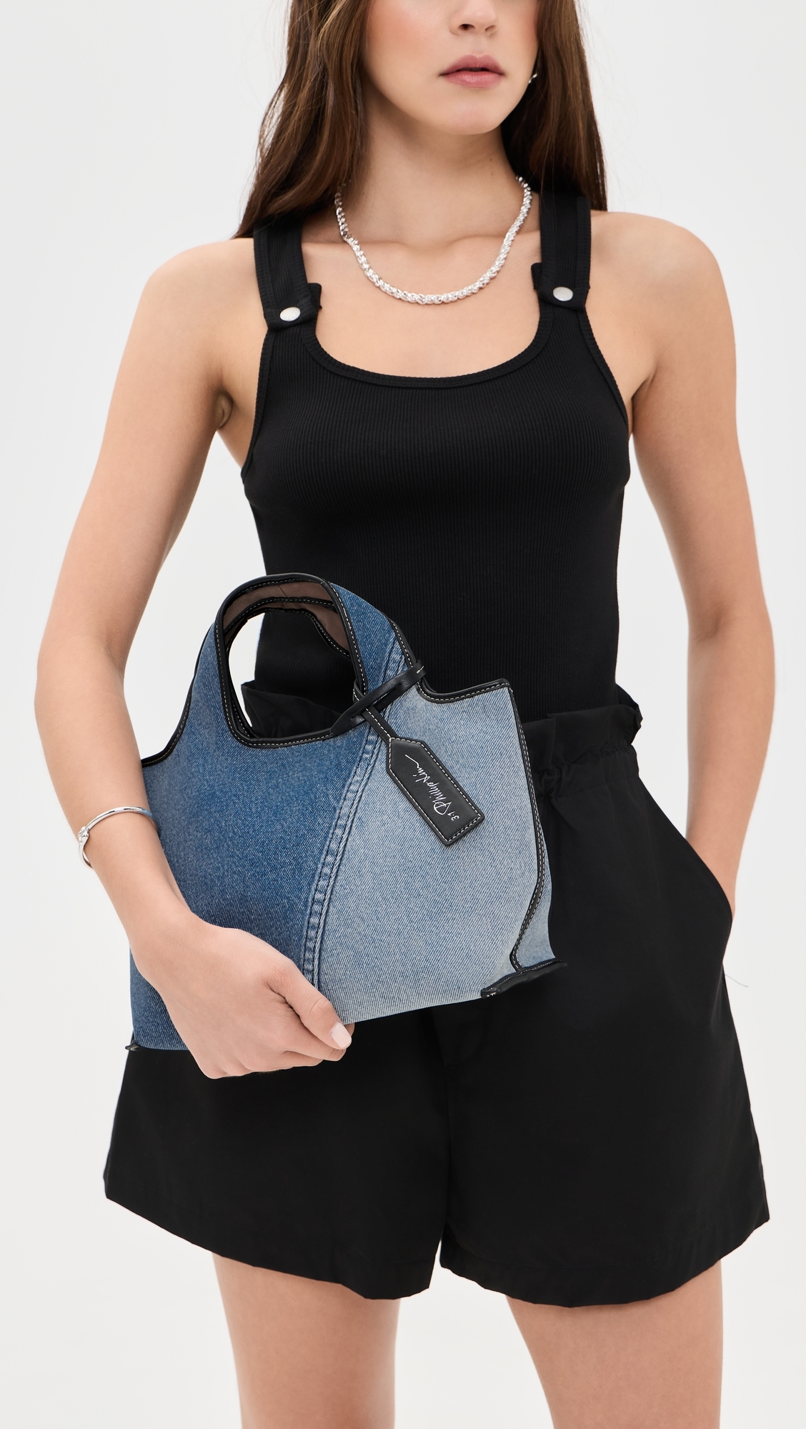 Denim Mini Market Tote Indigo One Size