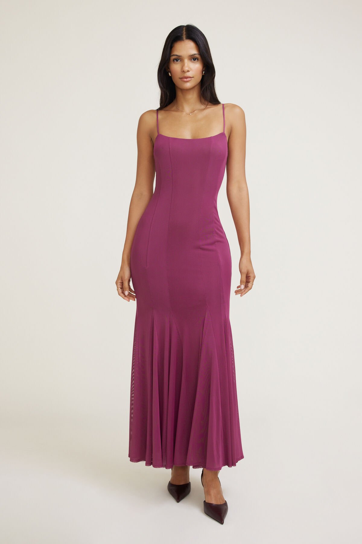 Dahlia Scoop Neck Mermaid Maxi Dress