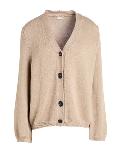 Woman Cardigan Beige Size L Cotton, Silk