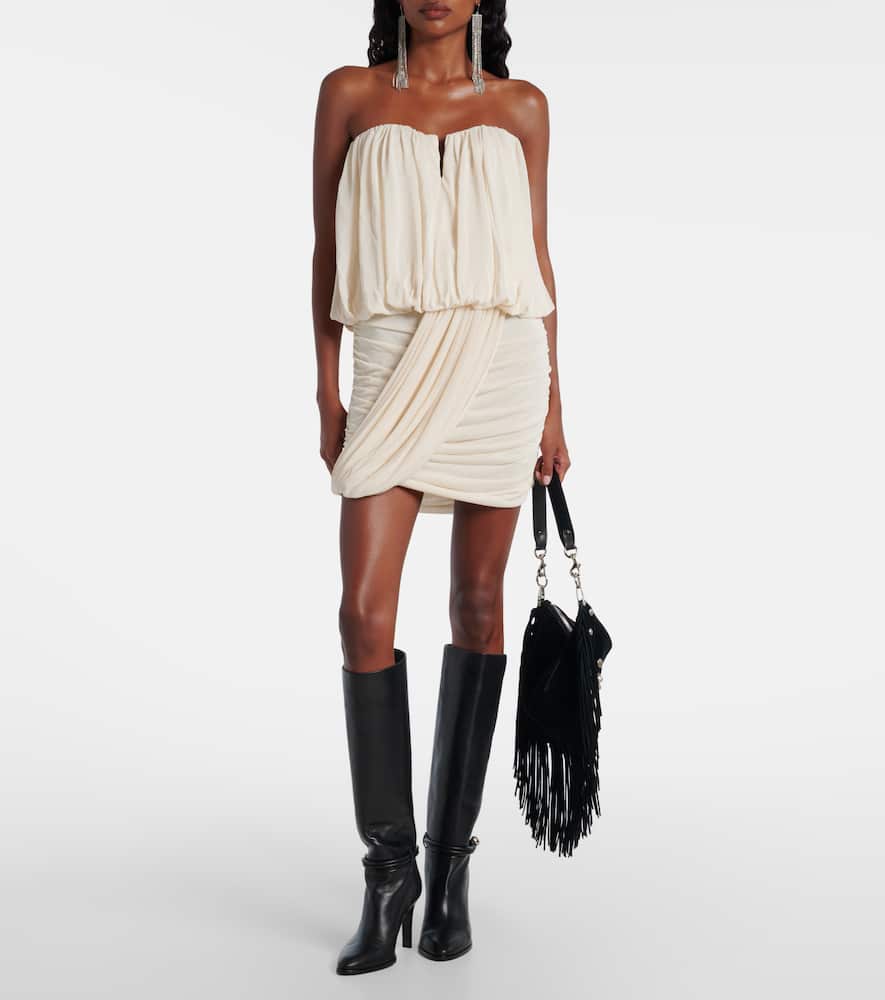 Adeli draped jersey corset dress