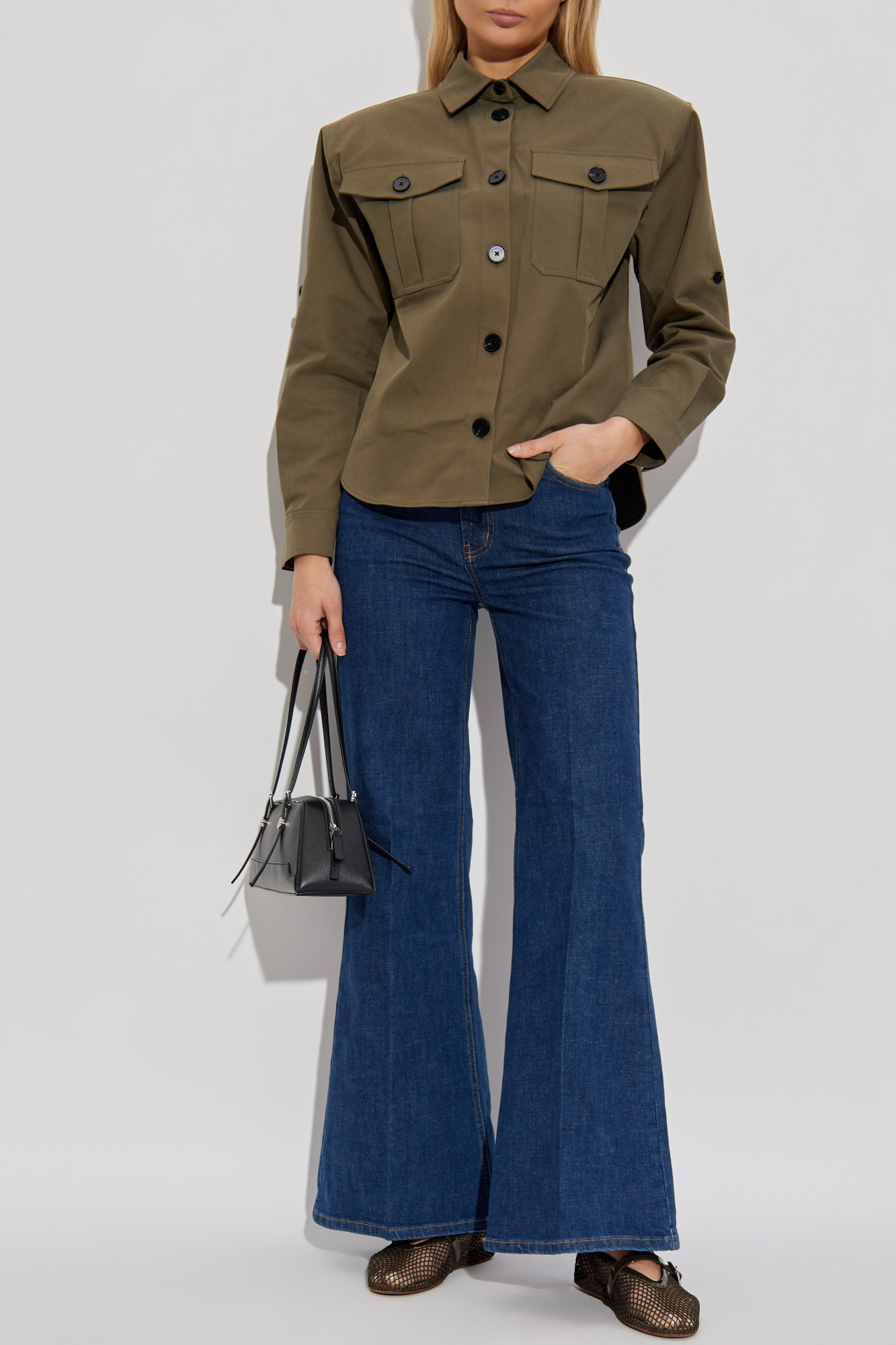 Jeans With Flared Legs, Women's, Navy Blue
