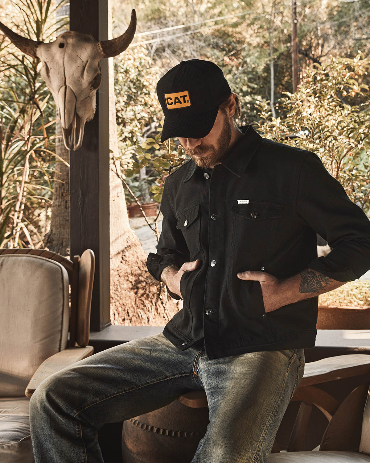 TRUCKER JACKET CAT WWR DESIGNED BY AVERY RANCH CANVAS