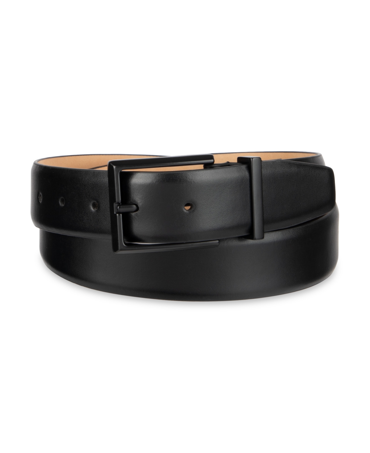 Men's Square Shaped Buckle Dress Belt, Macy's Exclusive - Black