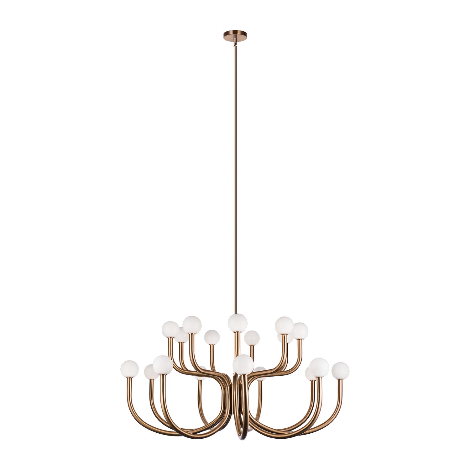 Aged Gold Brass Chandelier from the Joelle Collection