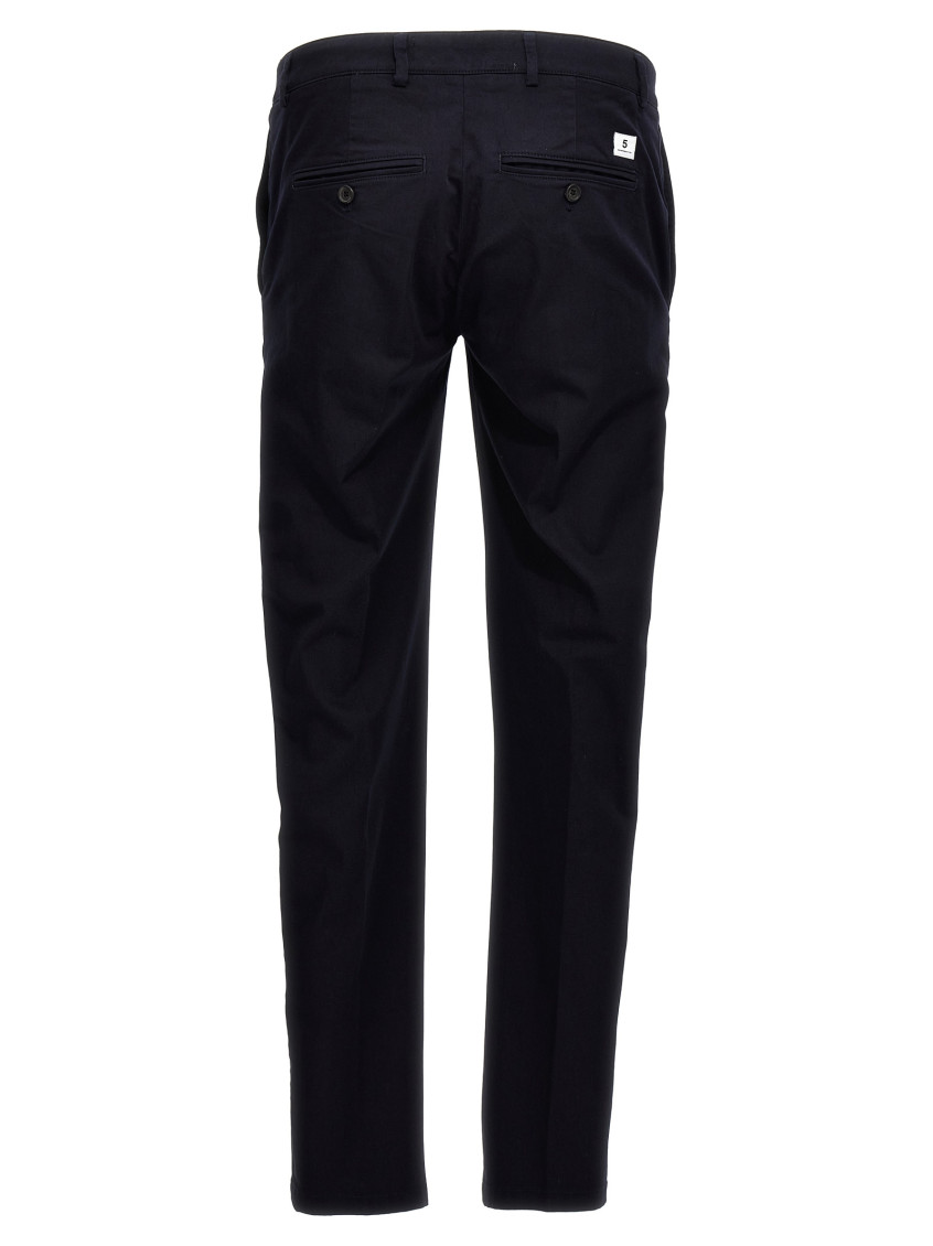 -Mike Pantaloni Blu-Uomo