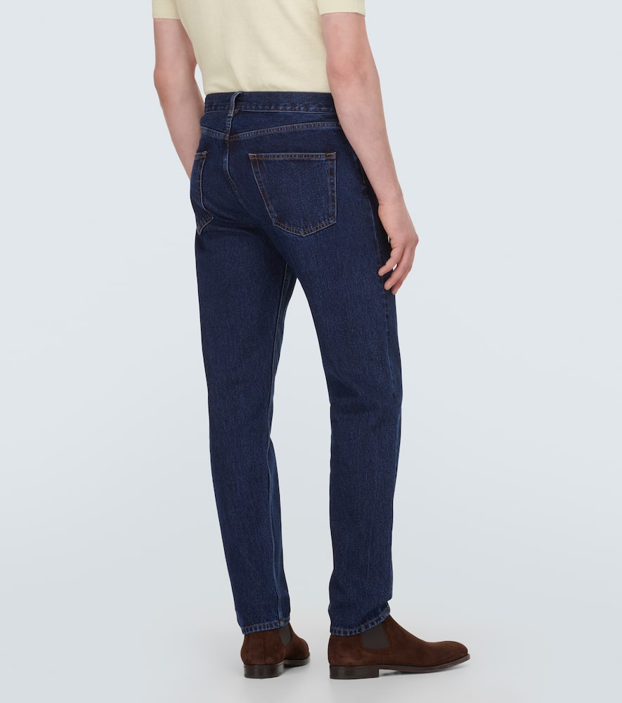 Mid-rise straight jeans