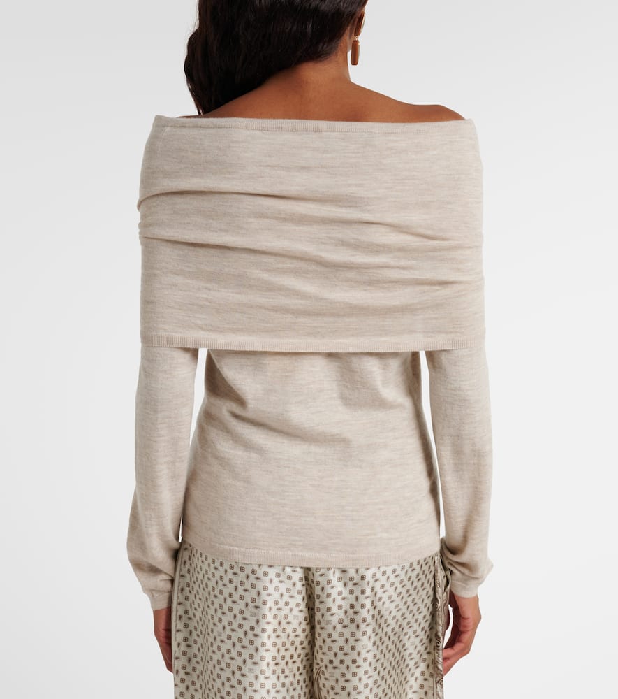 Faretra off-shoulder cashmere sweater