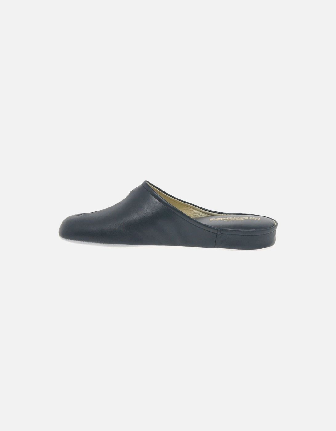 Men's Gavin Mens Leather Slippers - Navy