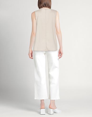 Helmur Woman Top Taupe Size L Cotton, Nylon, Elastane