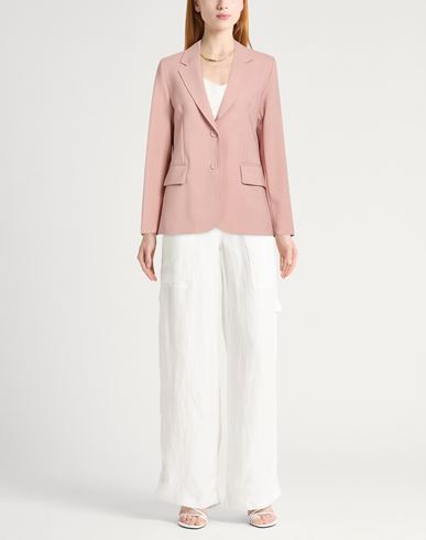 Woman Blazer Pink Size 2 Virgin Wool, Elastane