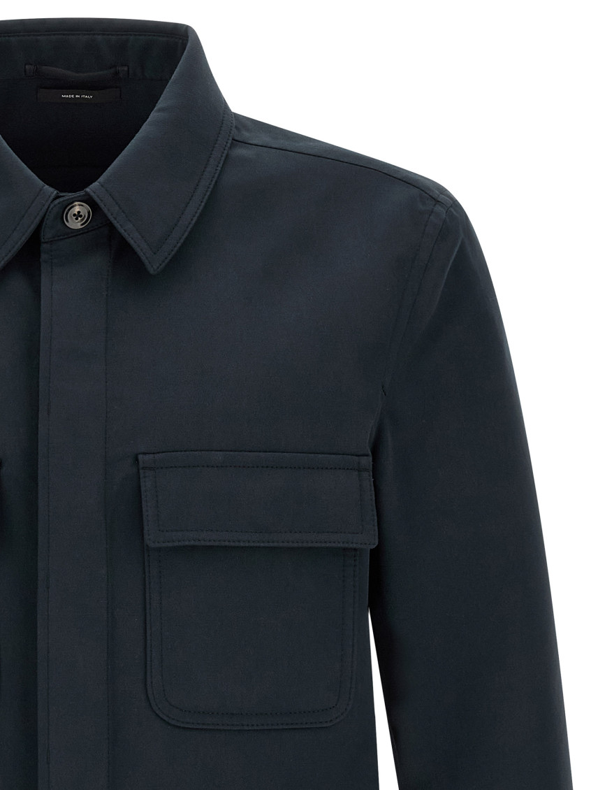 Twill Overshirt Shirt And Blouse Blue