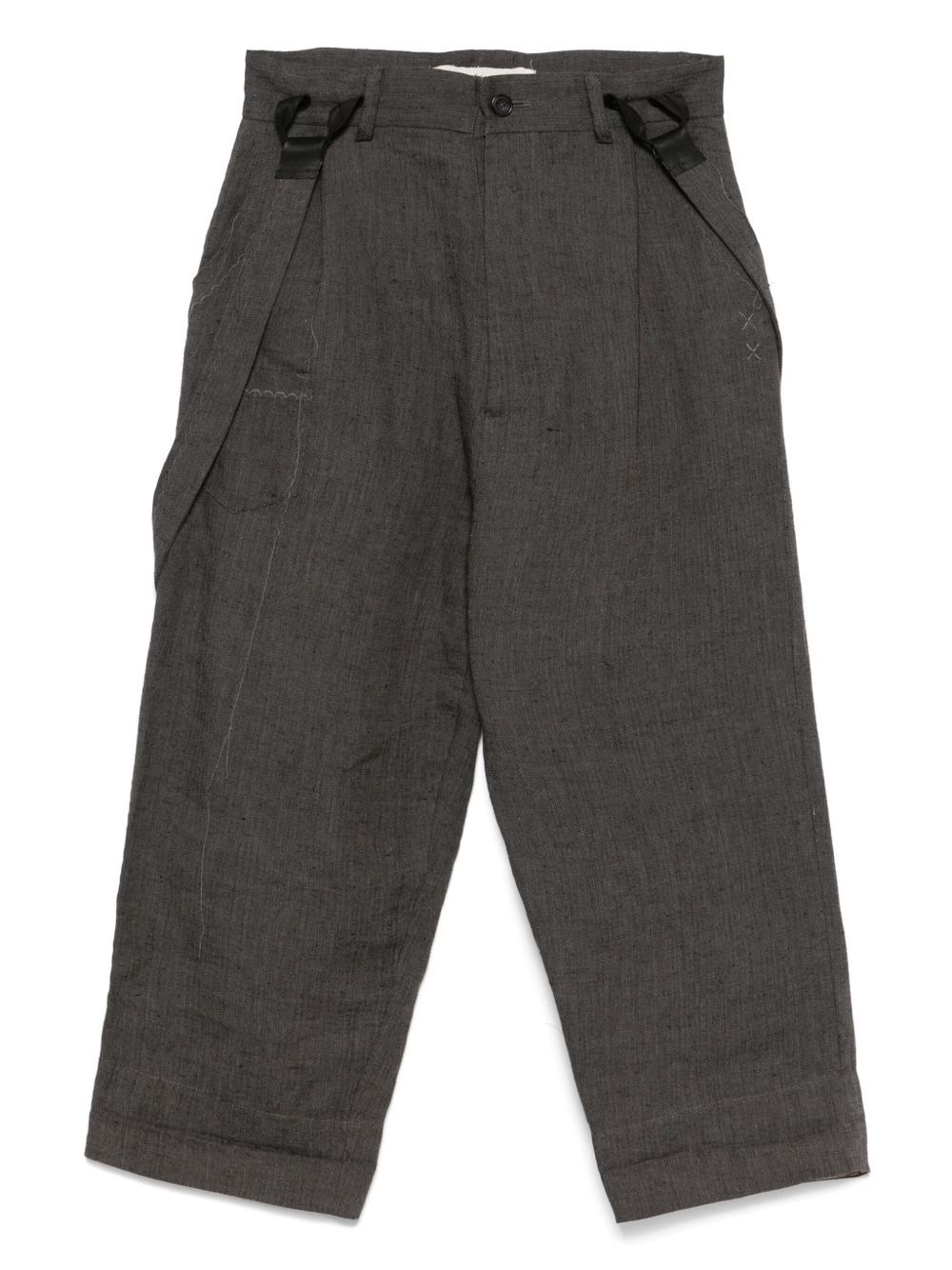 Cotton-blend trousers - Grey