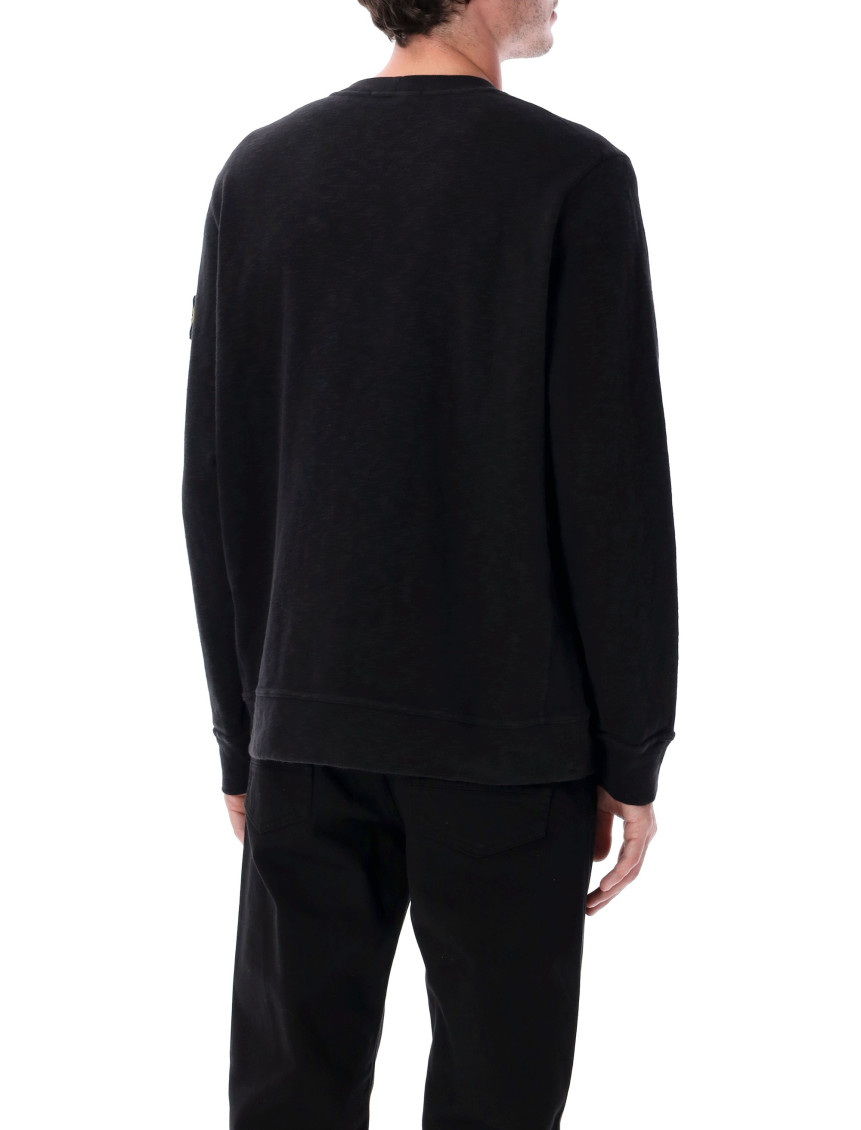 Black Crew Neck Regular Fit Sweatshirt