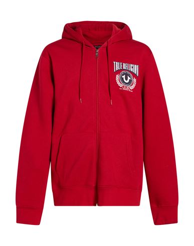 Man Sweatshirt Red Size M Cotton, Polyester