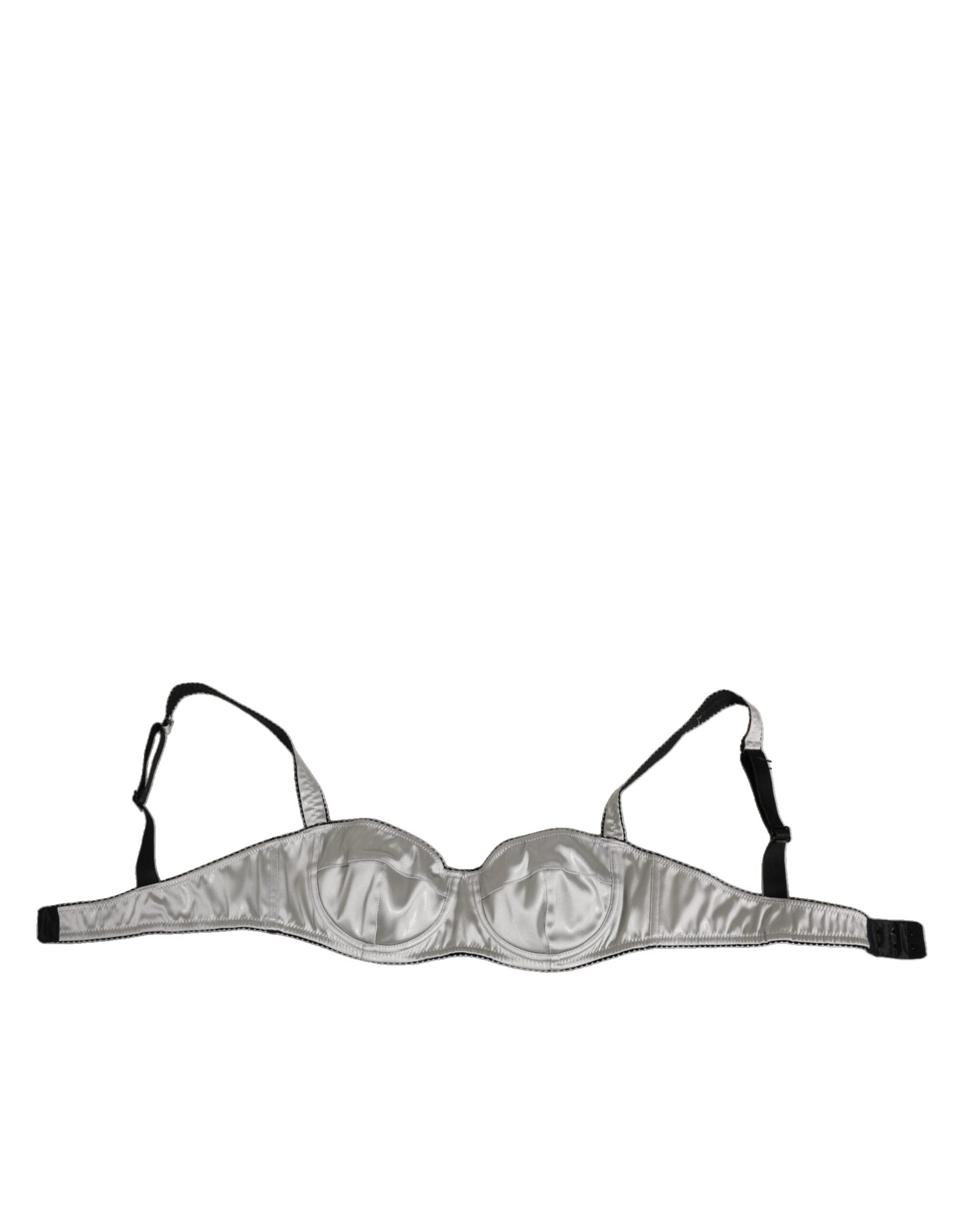 Underwired Balconette Bra — Gray