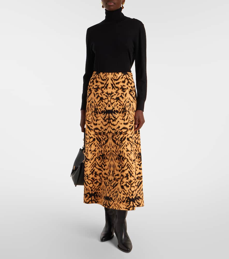 Lani jacquard midi skirt