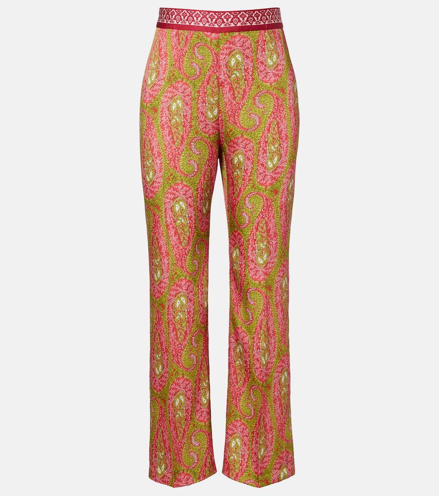 Paisley bootcut pants
