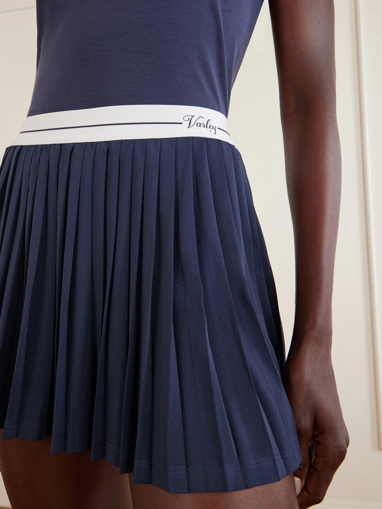 Clemency Stretch High-rise Skort - Blue