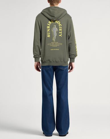 Man Sweatshirt Military green Size S Cotton