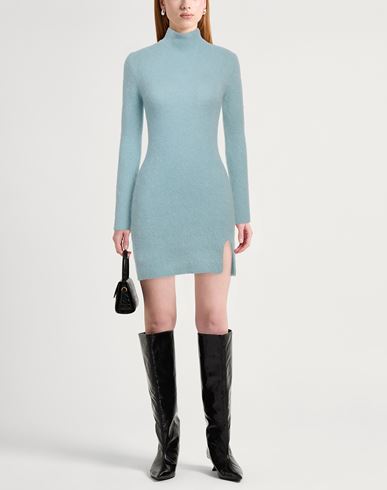 Woman Mini dress Sky blue Size ONESIZE Alpaca wool, Polyamide, Virgin Wool, Elastane