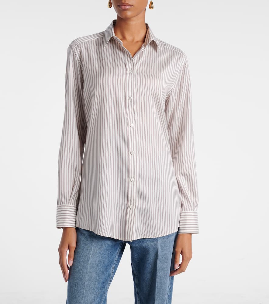 Striped silk shirt