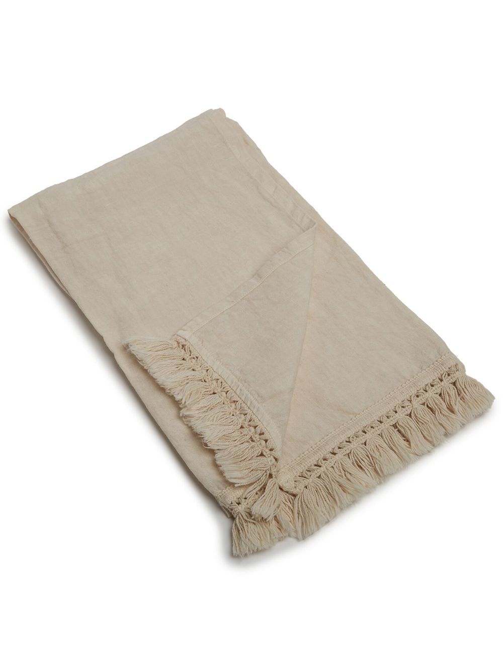 Set-of-two fringed bathroom-towels - Neutrals
